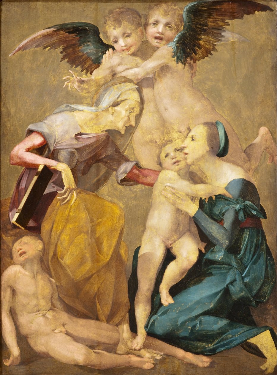 Allegory of Salvation with the Virgin and Christ Child, St. Elizabeth, den unge Johannes døperen ... av Rosso Fiorentino