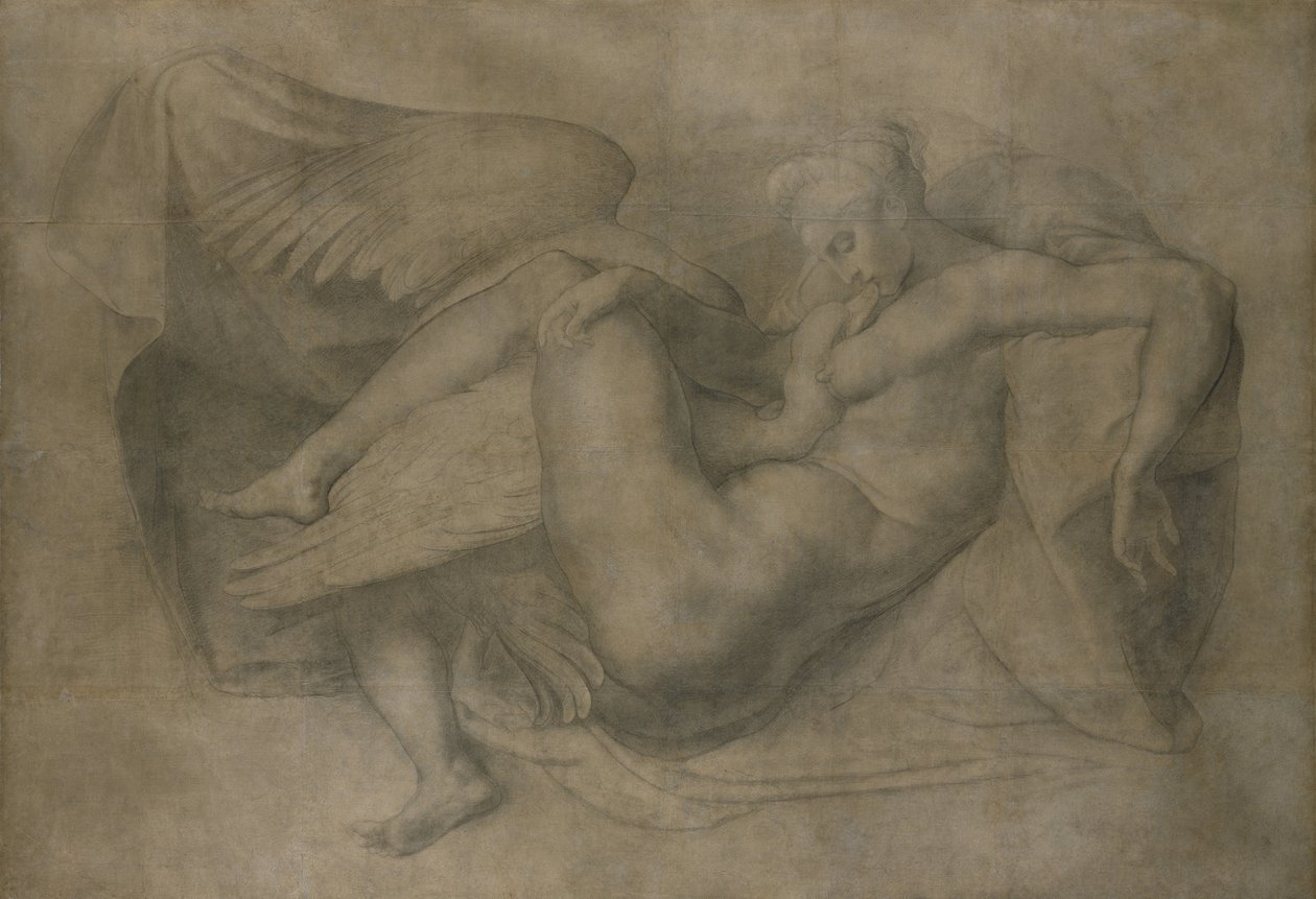 Leda og svanen, 1530-1540. av Rosso Fiorentino