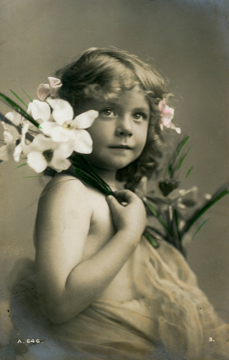 Jente, c1911. av Rotary Photo