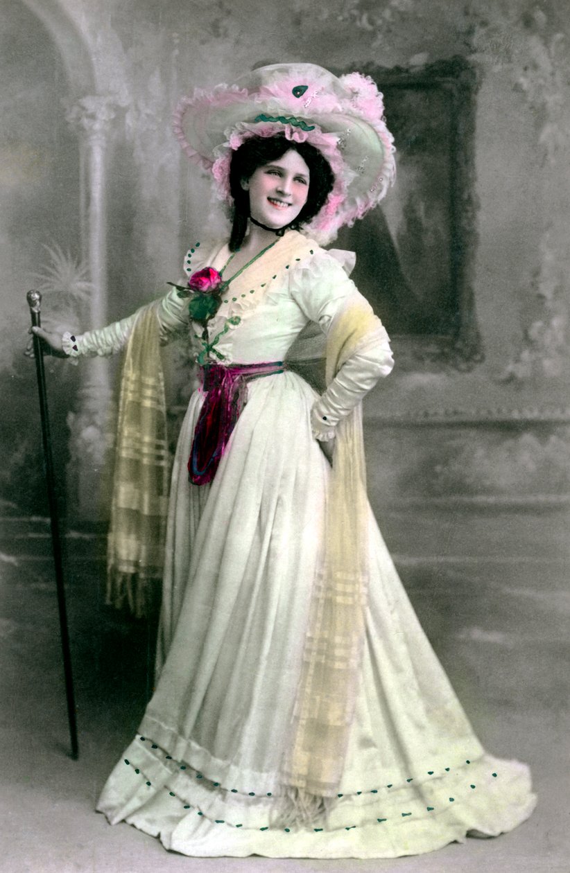 Zena Dare 1887-1975, engelsk skuespillerinne, 1906. av Rotary Photo