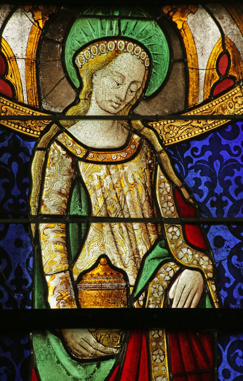 Vindu som viser St Mary Magdalene, detalj av 2921604, 1500-10 av Rouen School