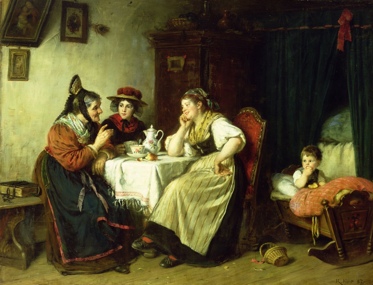 The Gossips, 1887 av Rudolf Epp