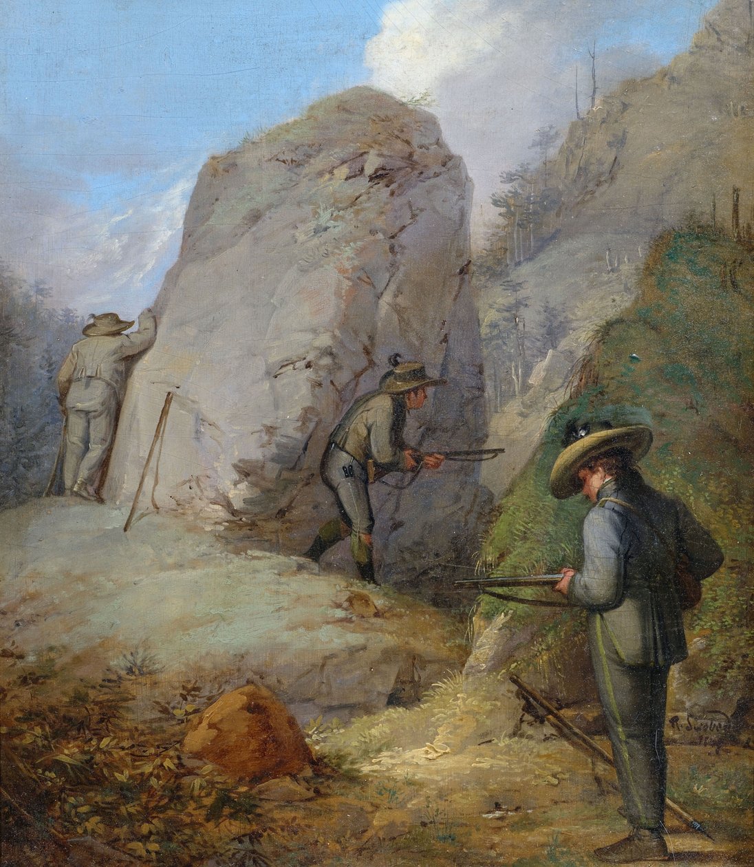Herren Purgstall på utkikk. av Rudolf Swoboda der Ältere