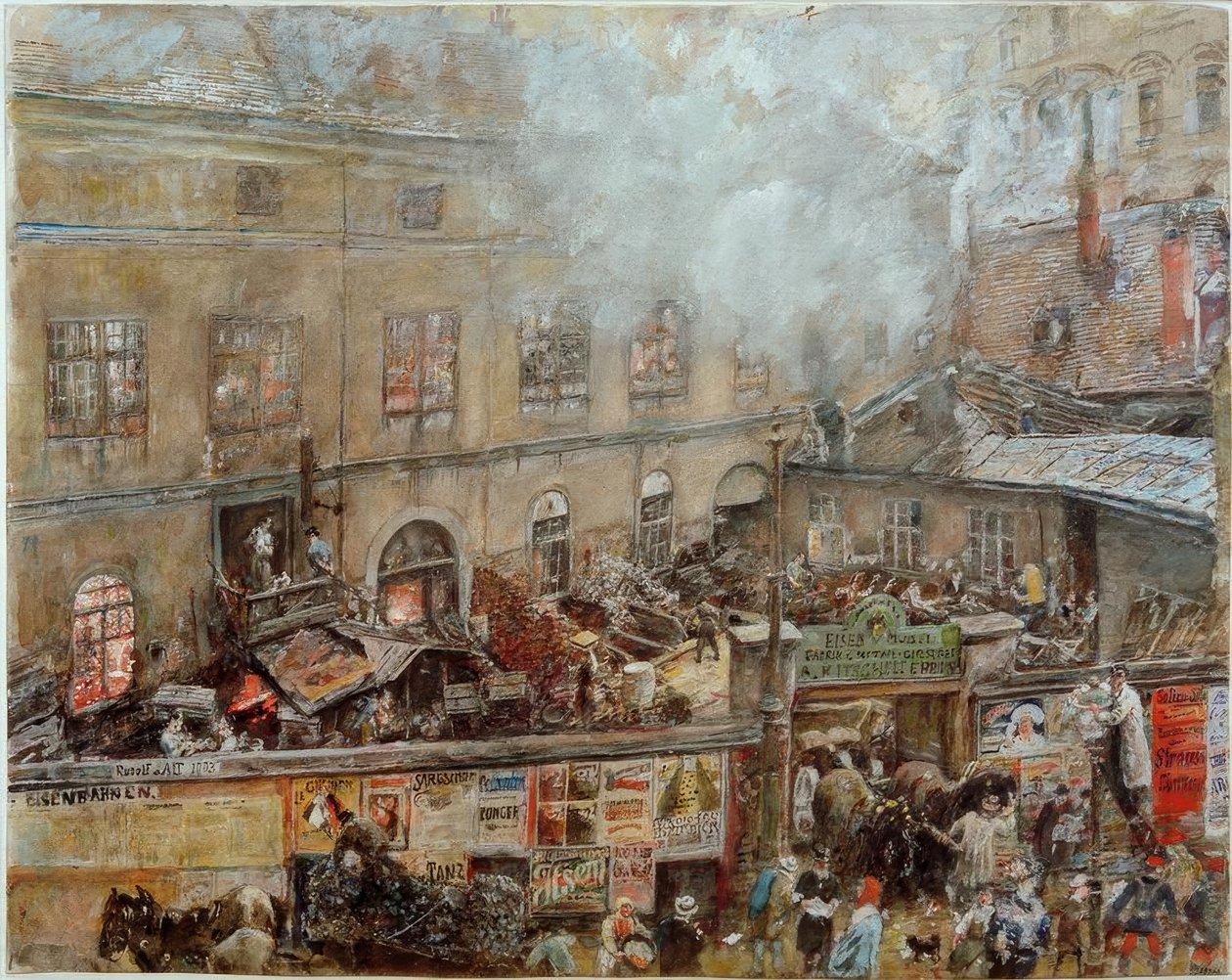 Kitschelt-jernstøperiet i Skodagasse i Wien av Rudolf von Alt