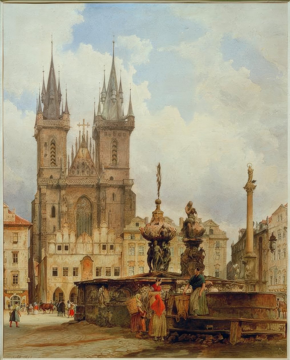 Tyn-kirken i Praha av Rudolf von Alt