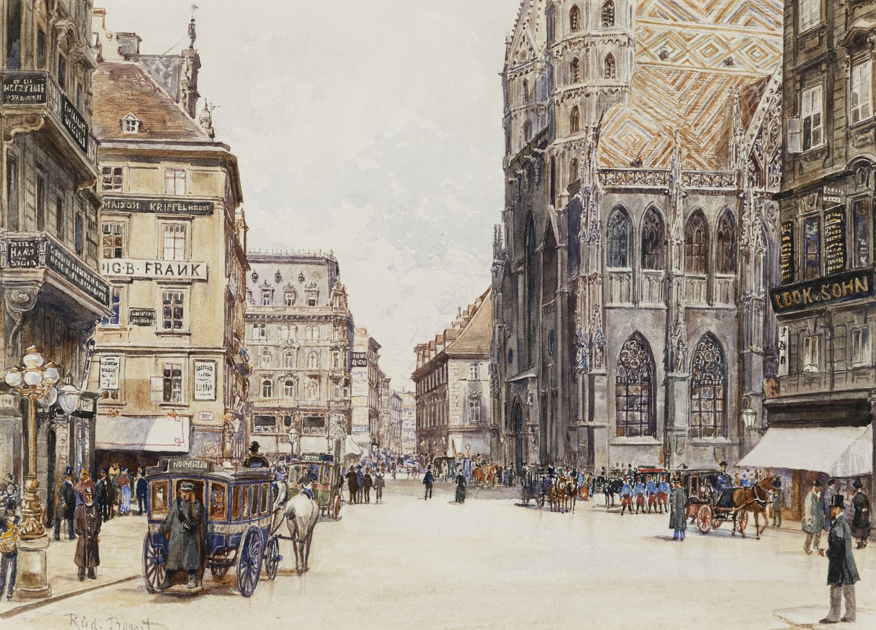 Stephansplatz, Wien, av Rudolf Bernt