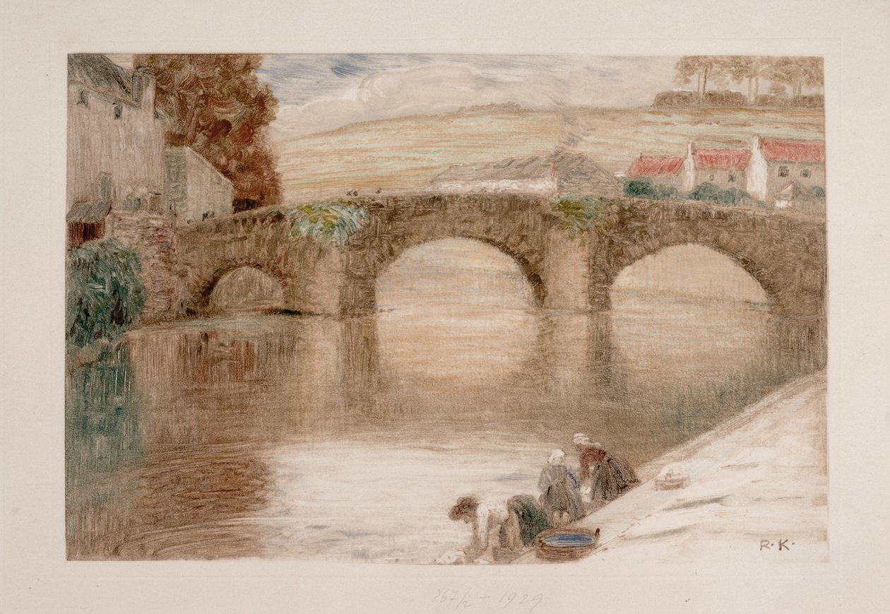 Brücke i Quimperlé I av Rudolf Konopa