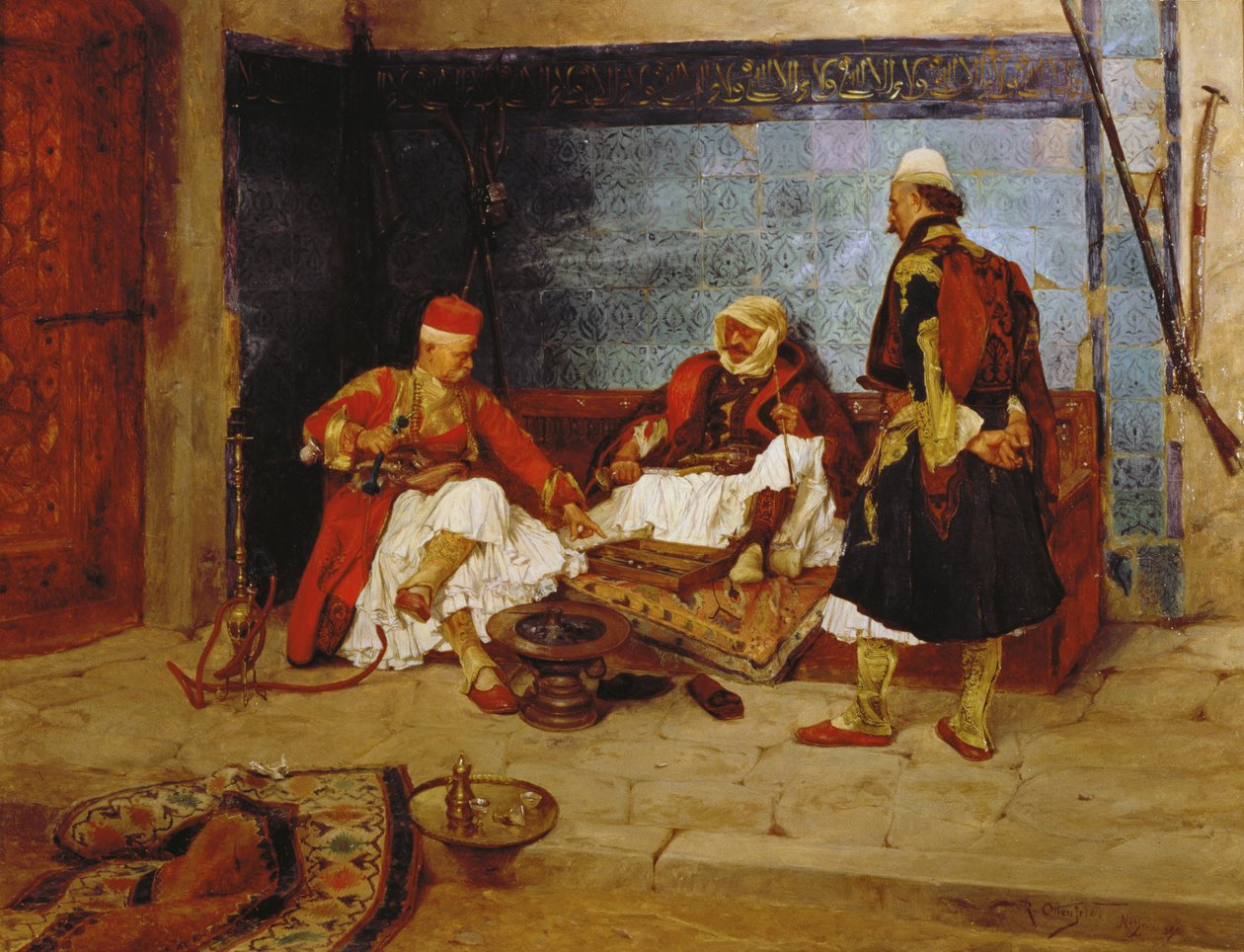 Backgammon, 1890 av Rudolf Otto Ritter von Ottenfeld