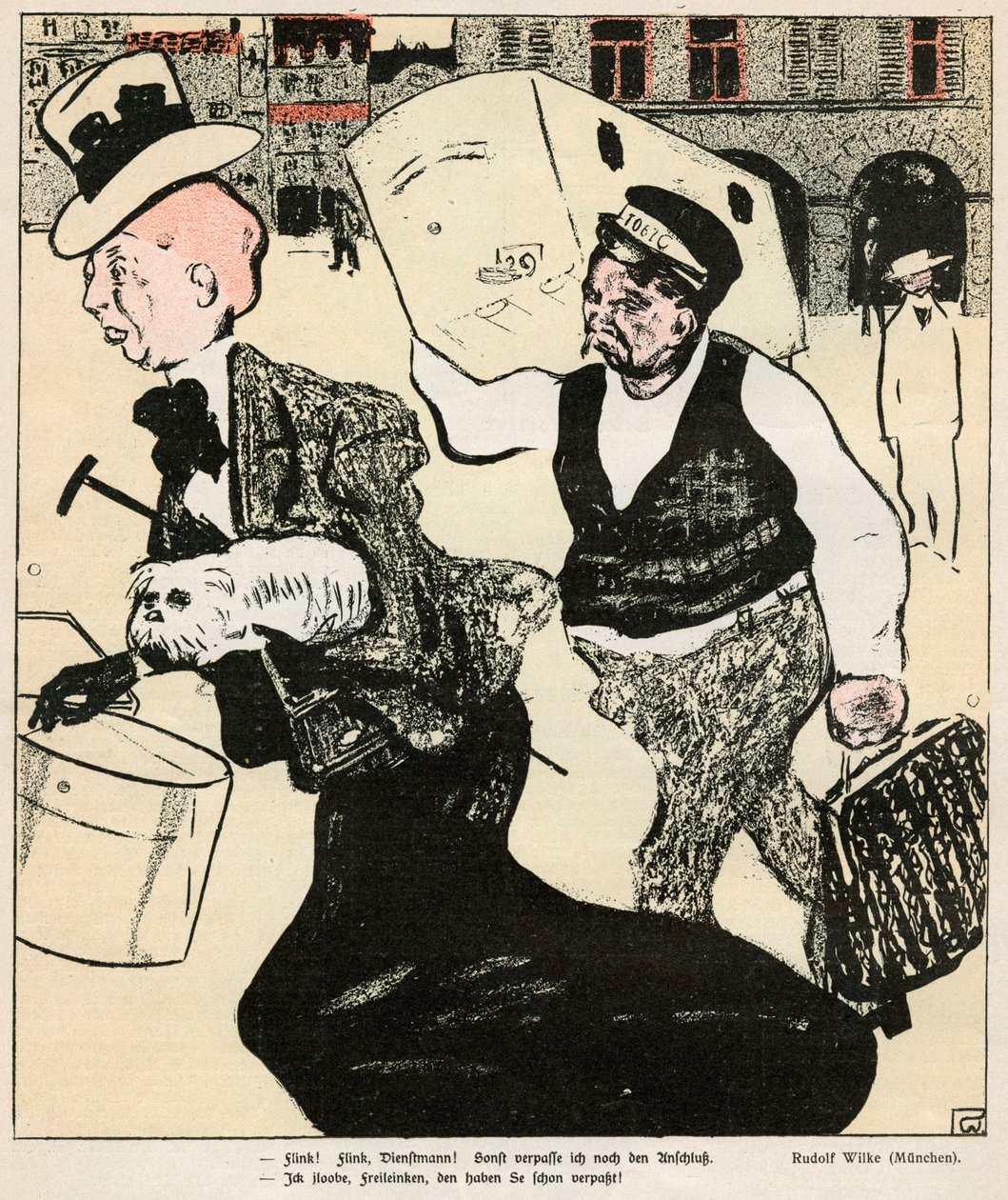 'The Lady and the Porter', 1898 av Rudolf Wilke