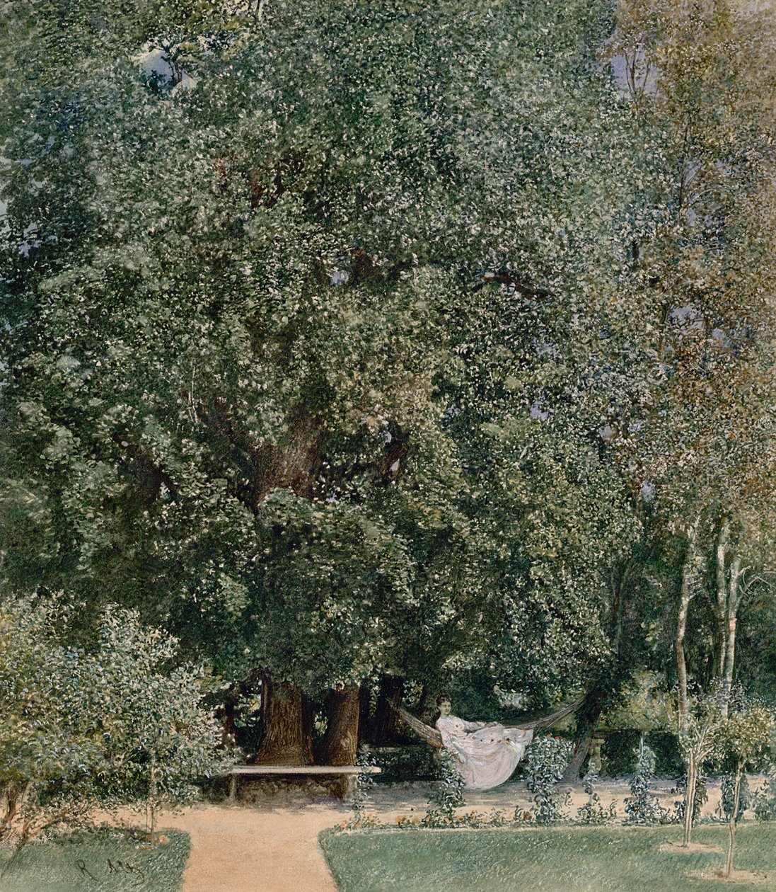 Fra spa-parken i Tepliz av Rudolf von Alt