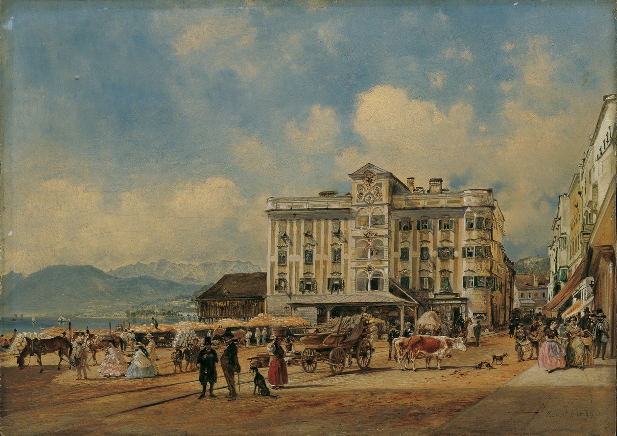 Rådhuset i Gmunden av Rudolf von Alt