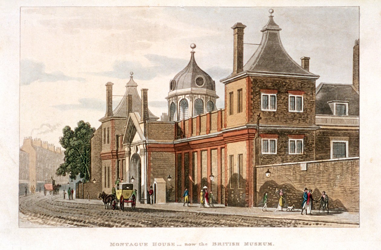 British Museum, Holborn, London, c1810 av Rudolph Ackermann