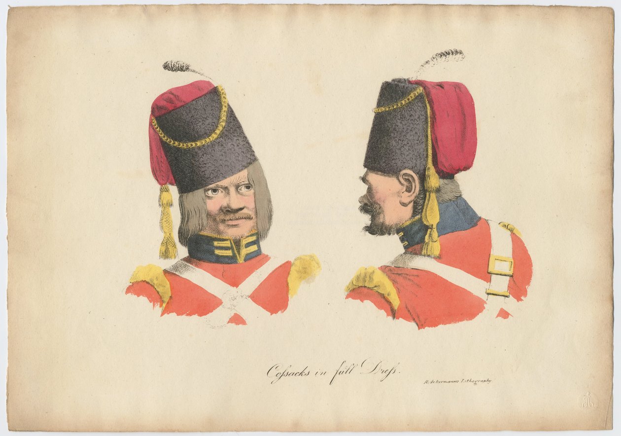 Kosakkuniformen, 1820 av Rudolph Ackermann