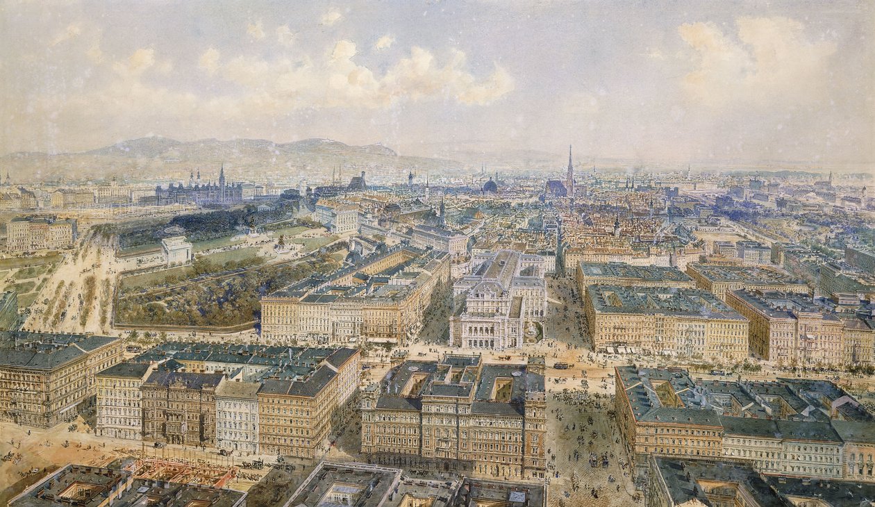 Panorama av Wien, 1871 av Rudolf von Alt