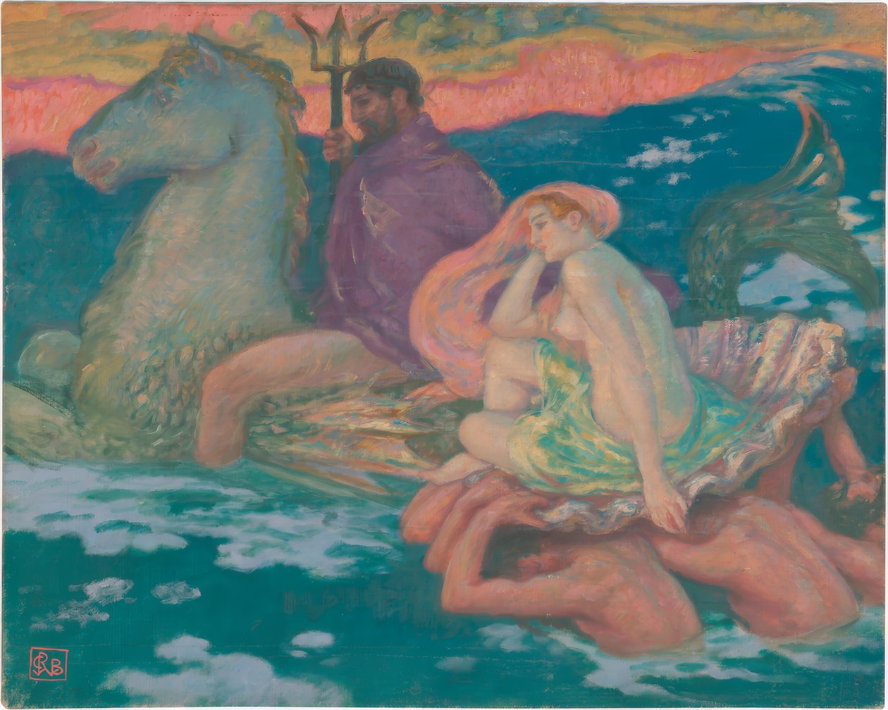 Poseidon og Amphitrite av Rupert Bunny