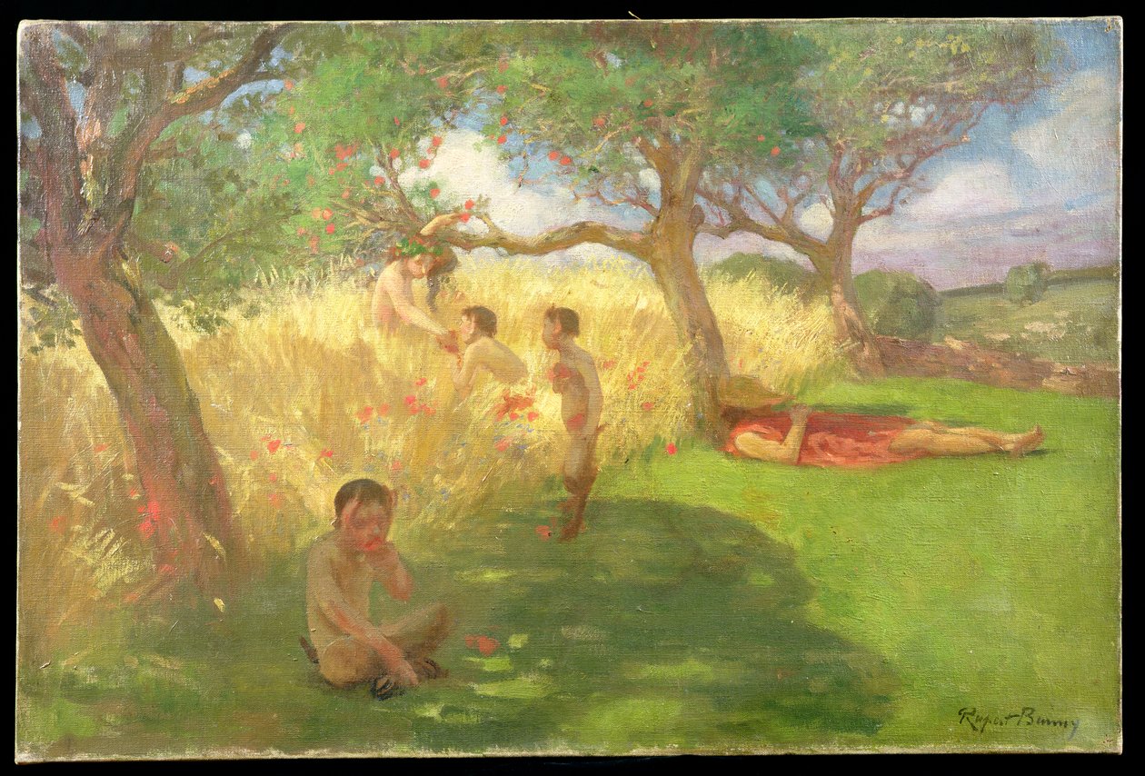 Satyrs (olje på lerret) av Rupert Charles Wolston Bunny