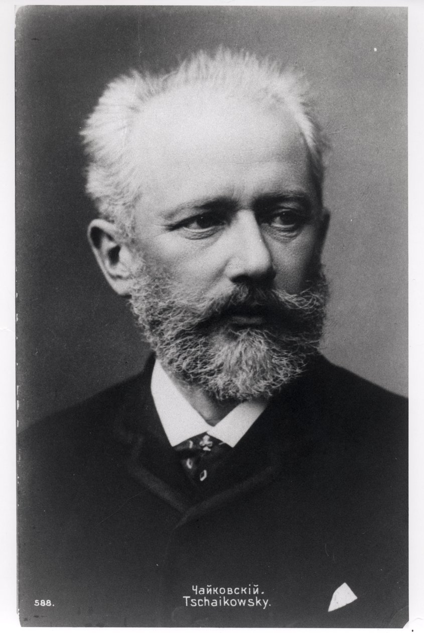 Piotr Iljitsj Tsjaikovskij (1840-93) av Russian Photographer