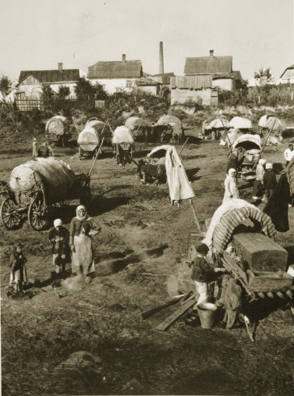 Den polske emigranteksodusen (sepia-bilde) av Russian Photographer