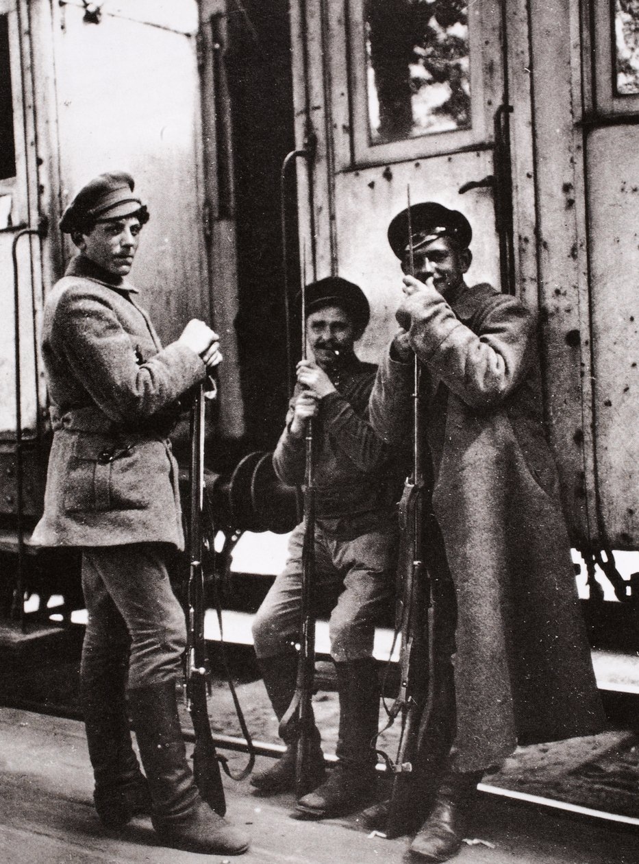 Young Red Guards (sepia-bilde) av Russian Photographer