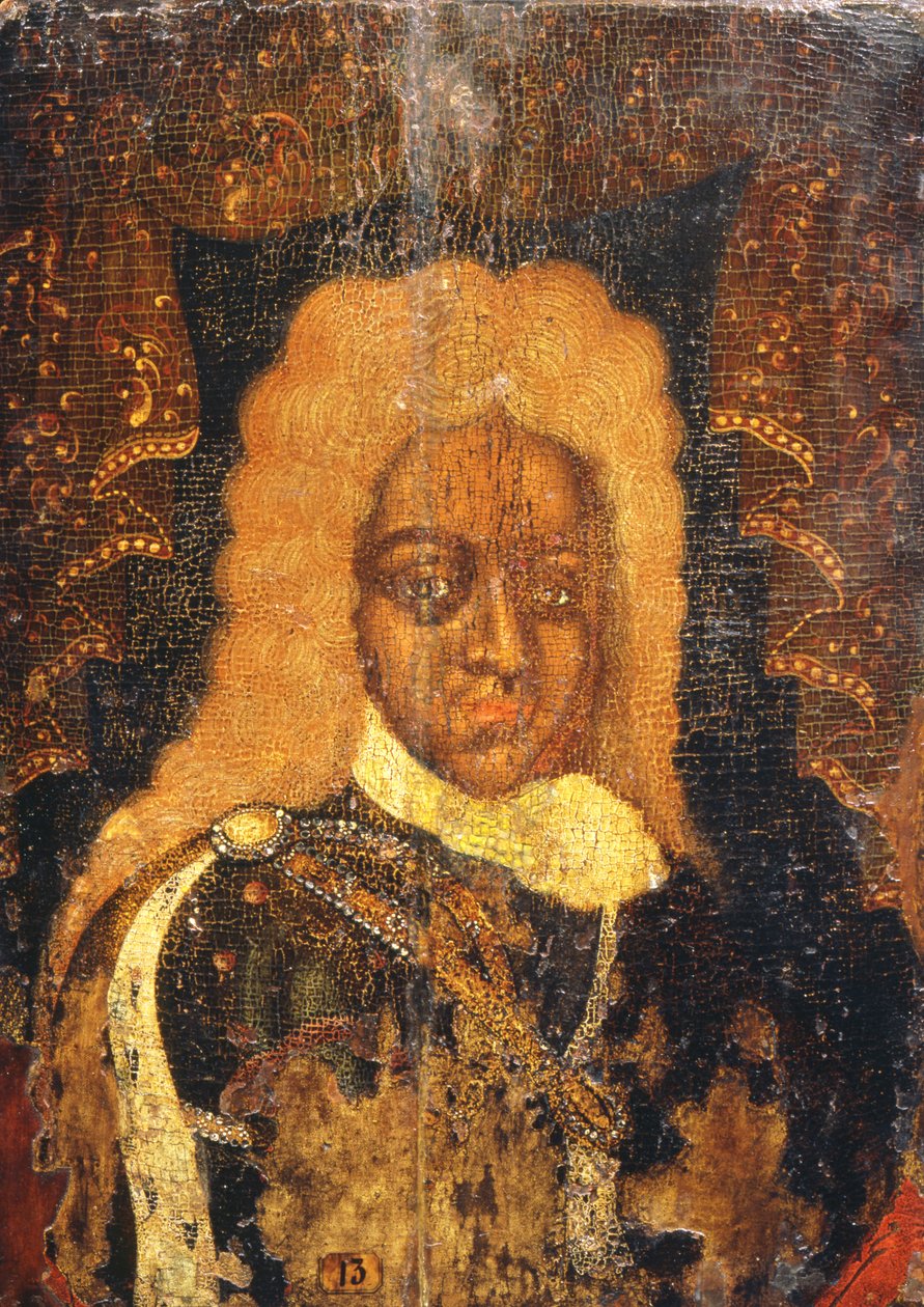 Portrett av tsar Alexei I (1629-76) av Russian School