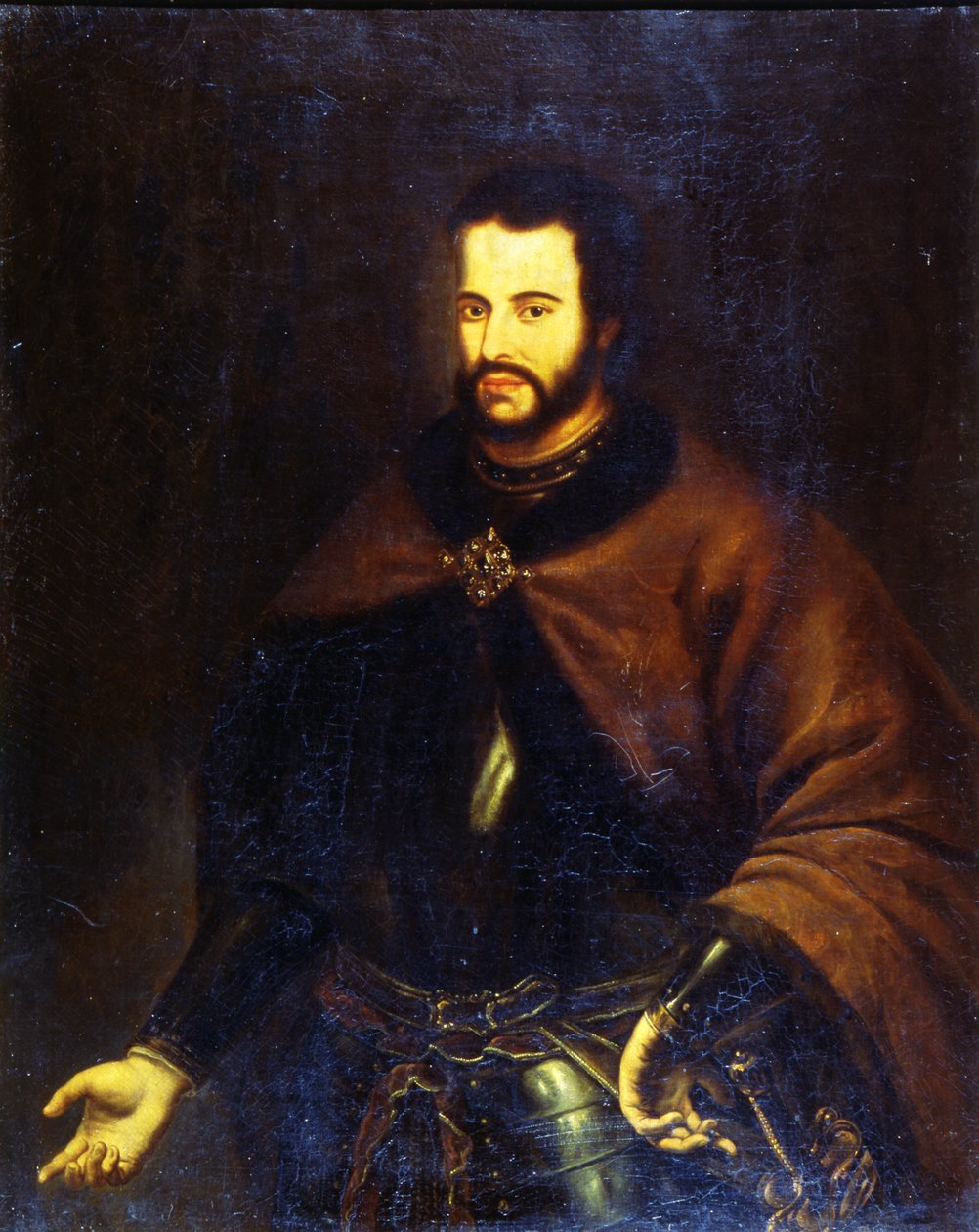 Portrett av tsar Ivan den V Aleksijevitsj (1666-96) av Russian School
