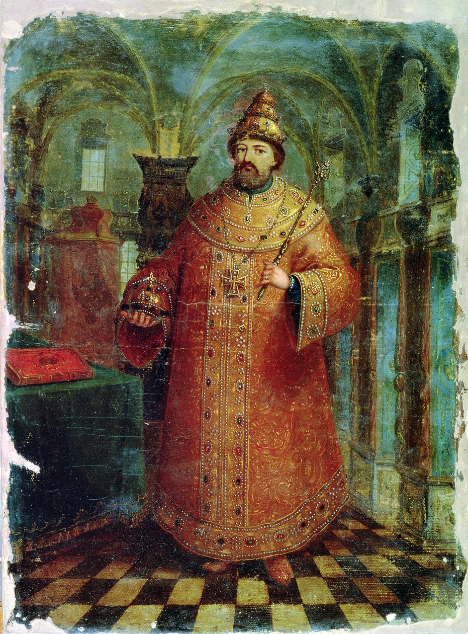 Tsar Ivan Aleksijevitsj V (1666-96) av Russian School