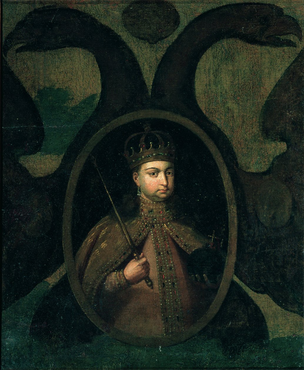 Tsarevna Sophia Alexeevna, (1657-1704) 1680-tallet av Russian School