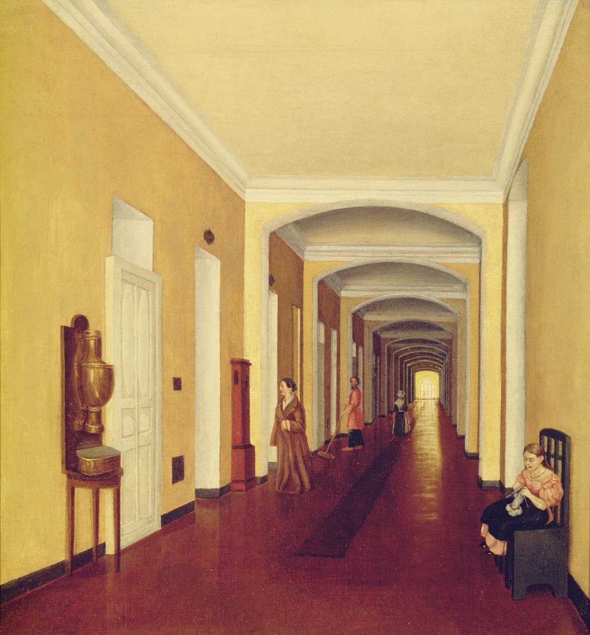 Interiør i Golitsyn Hospital, ca. 1840 av Russian School