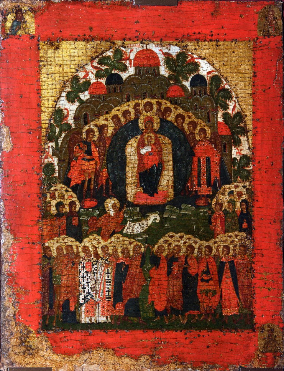 I Thee Rejoiceth, slutten av 1400-tallet. av Russian icon.