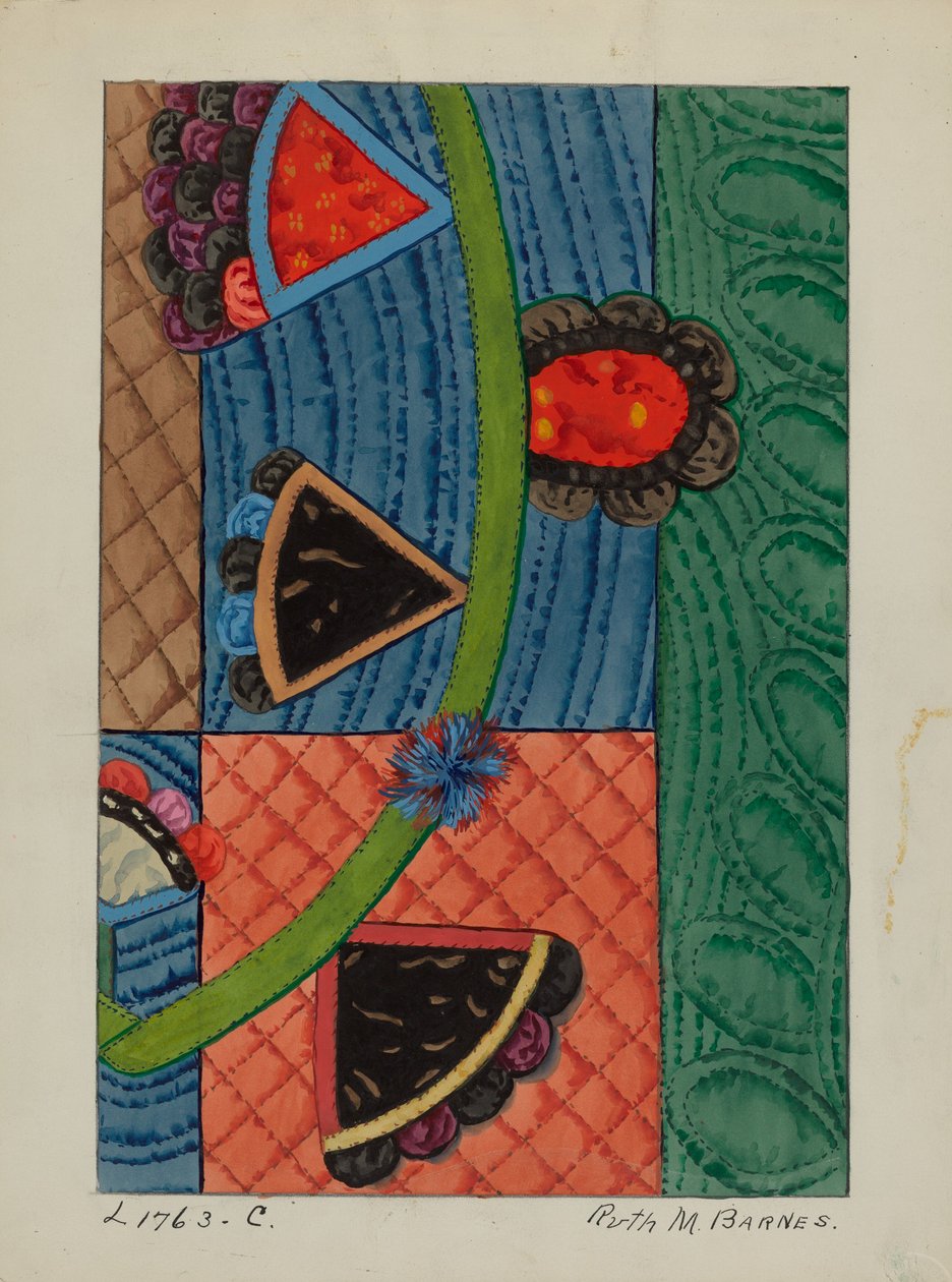 Coverlet Applique Quilt, ca. 1936. av Ruth M Barnes