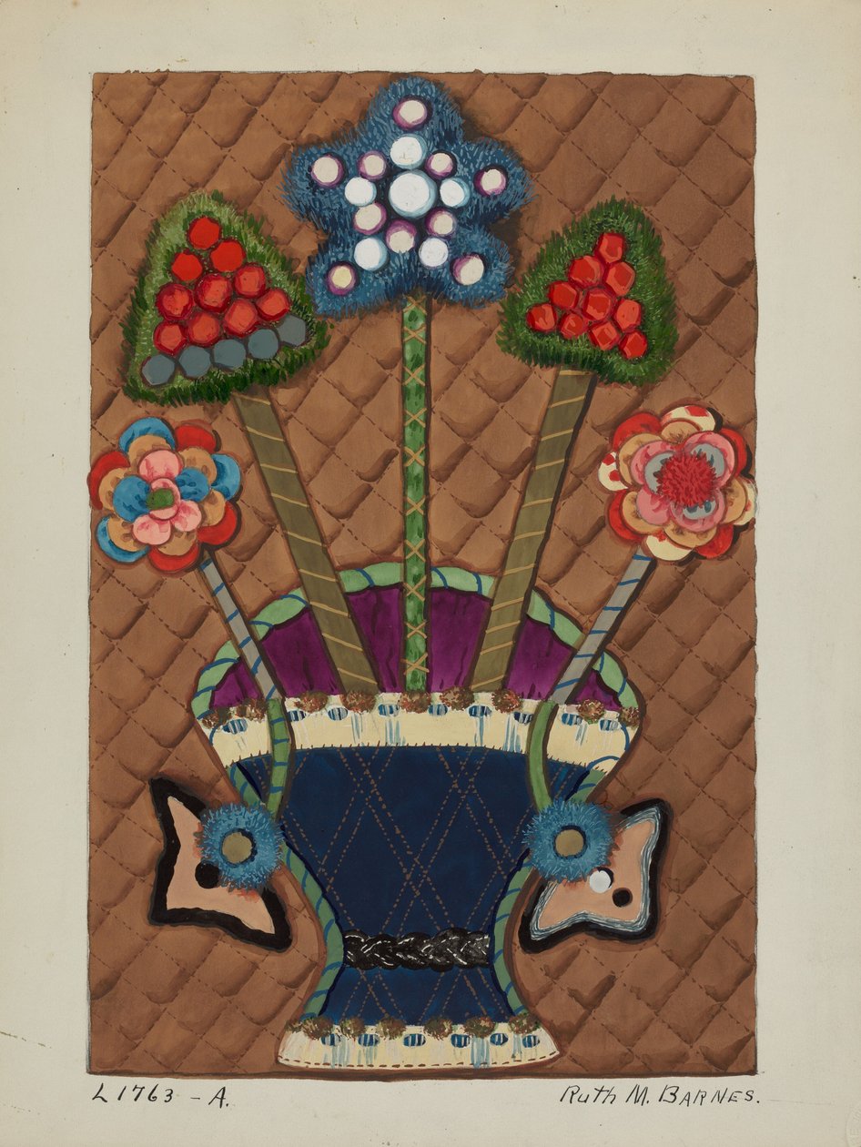 Coverlet Applique Quilt, ca. 1936. av Ruth M Barnes