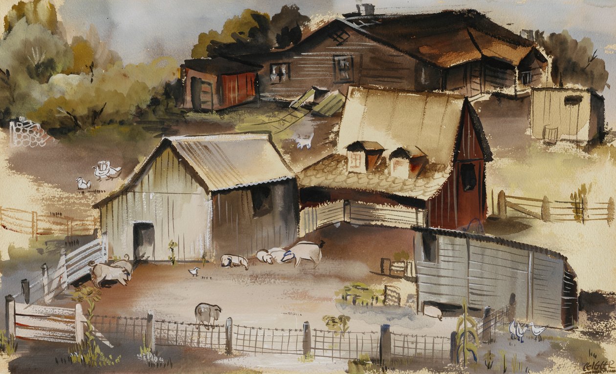 Iowa Farm, n.d. av Ruth Ziegler