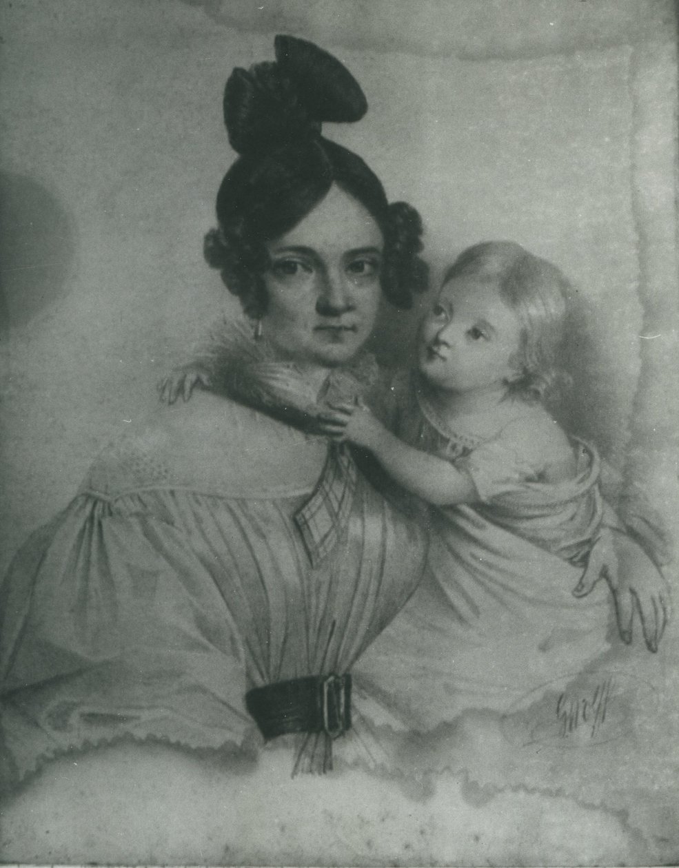 Amelia Załuska, født Ogiński (1805-1858) av Rys. C. Wolff