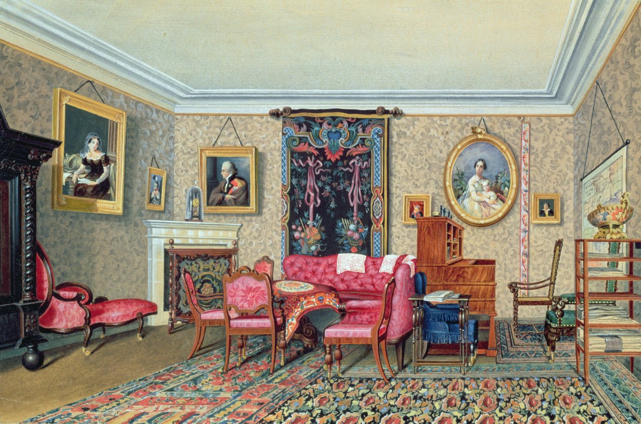 Interiør i Pavlino, 1840-årene av S. Sollogub
