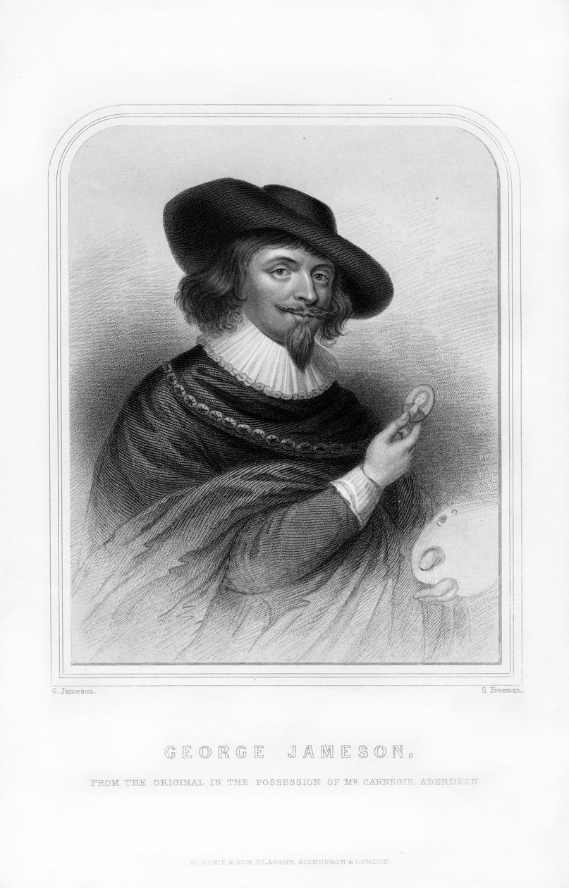 George Jamesone , skotsk portrettmaler, 1870. av S. Freeman