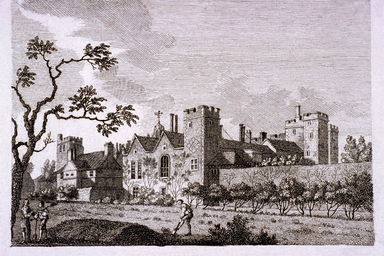 Hage ved Lambeth Palace, London, 1786. av S Sparrow