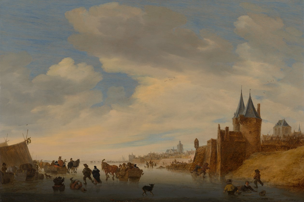 Vinterlandskap i Arnhem, 1653 av Salomon van Ruisdael or Ruysdael