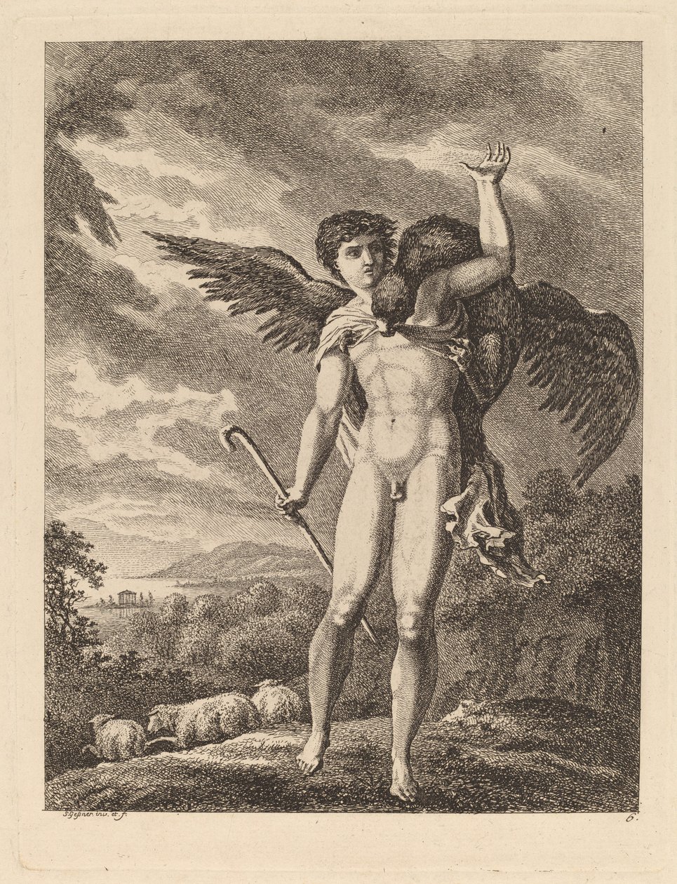 Voldtekten av Ganymedes av Salomon Gessner