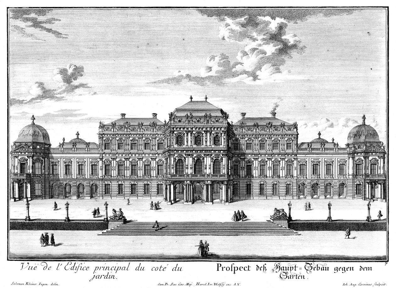 Hagefronten til Upper Castle av Salomon Kleiner