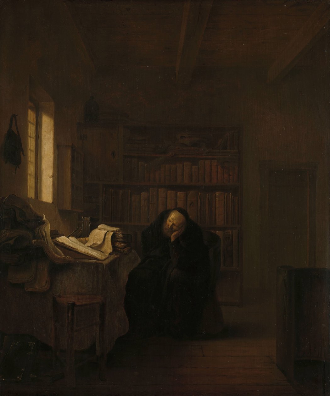 En lærd i sin studie av Salomon Koninck