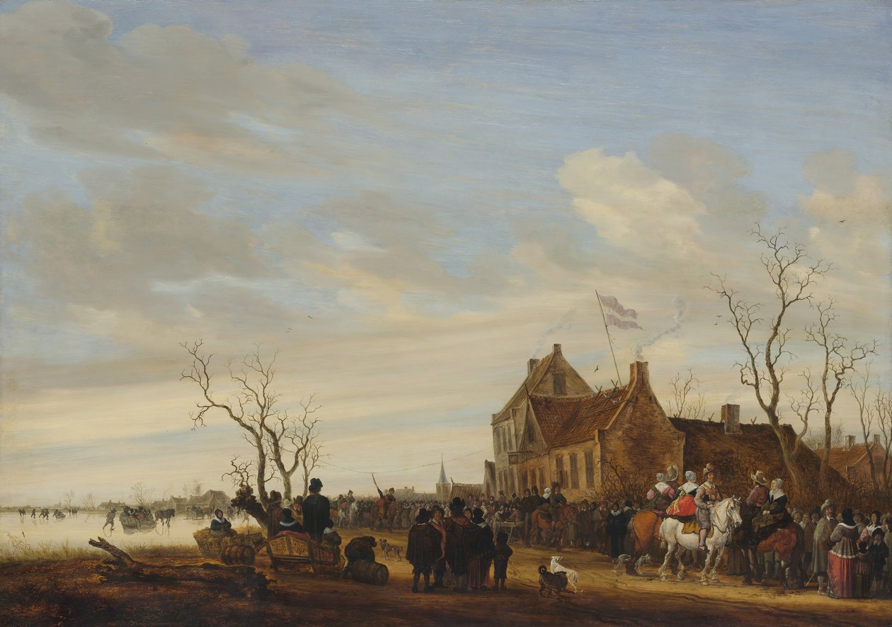 Tegning av ålen, tidlig på 1650-tallet. av Salomon Ruysdael