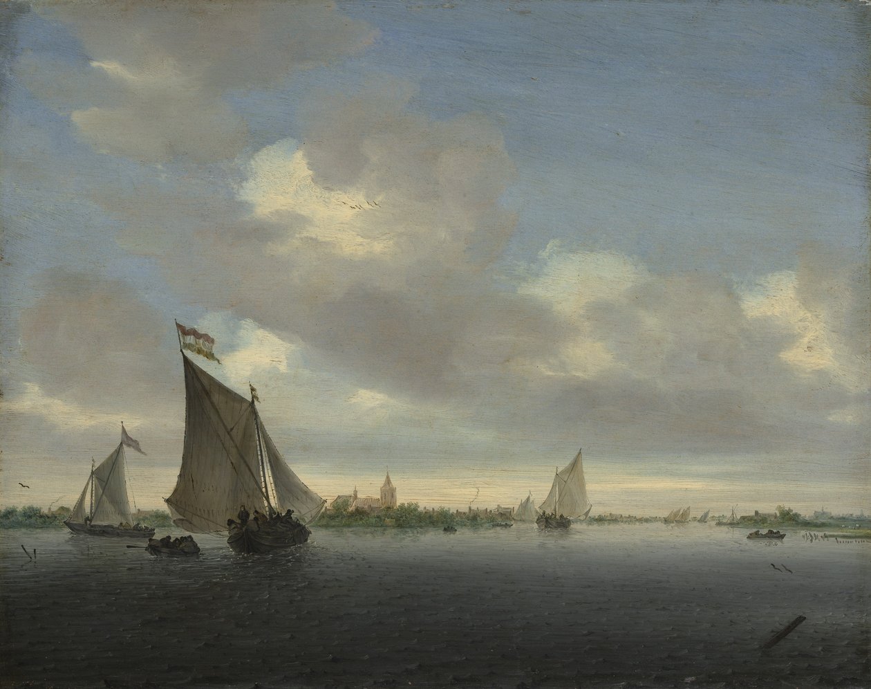 Marine, 1650. av Salomon Ruysdael