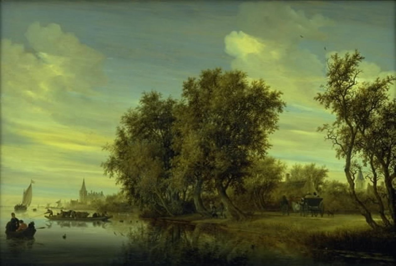 Veien langs elven av Salomon van Ruysdael