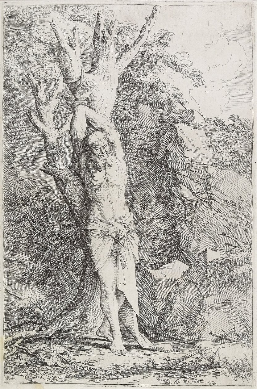Albert, (lider selvpålagt bot), 1662-1663 av Salvator Rosa