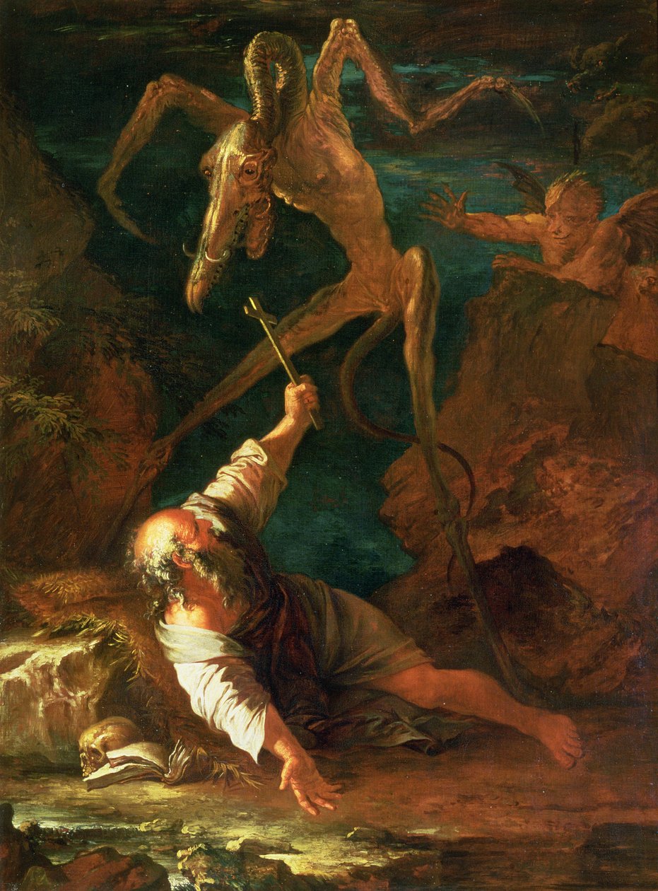Fristelsen til St. Antonius av Salvator Rosa