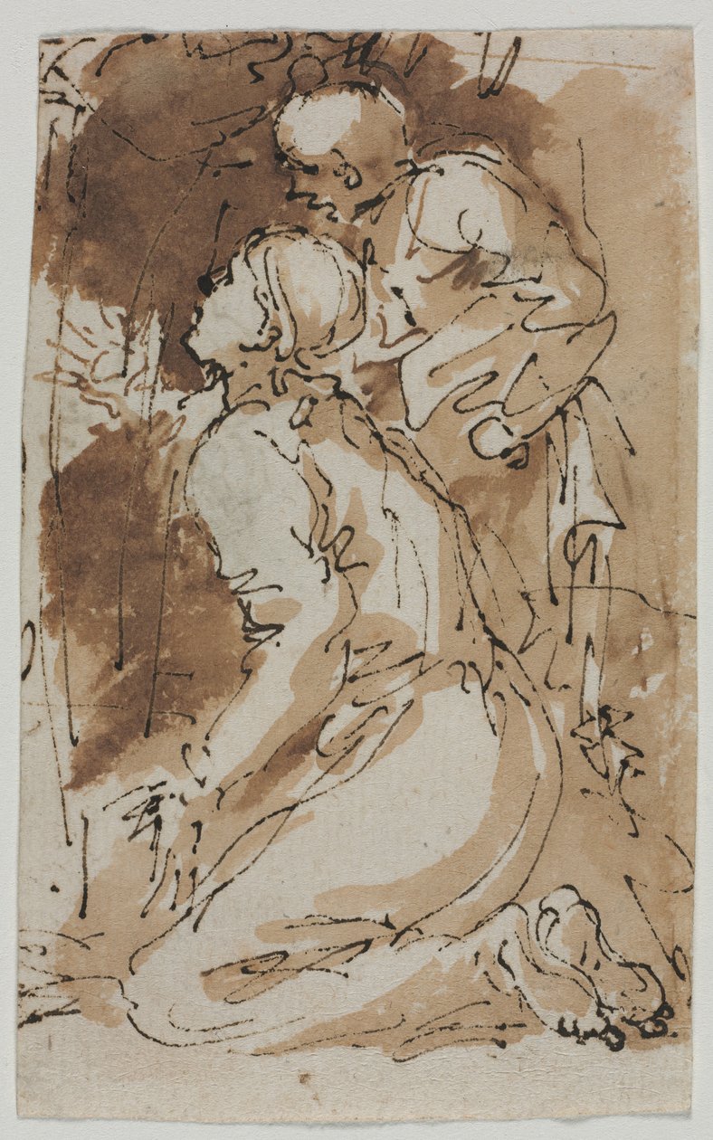 Figurstudier, ca. 1640-1649. av Salvator Rosa