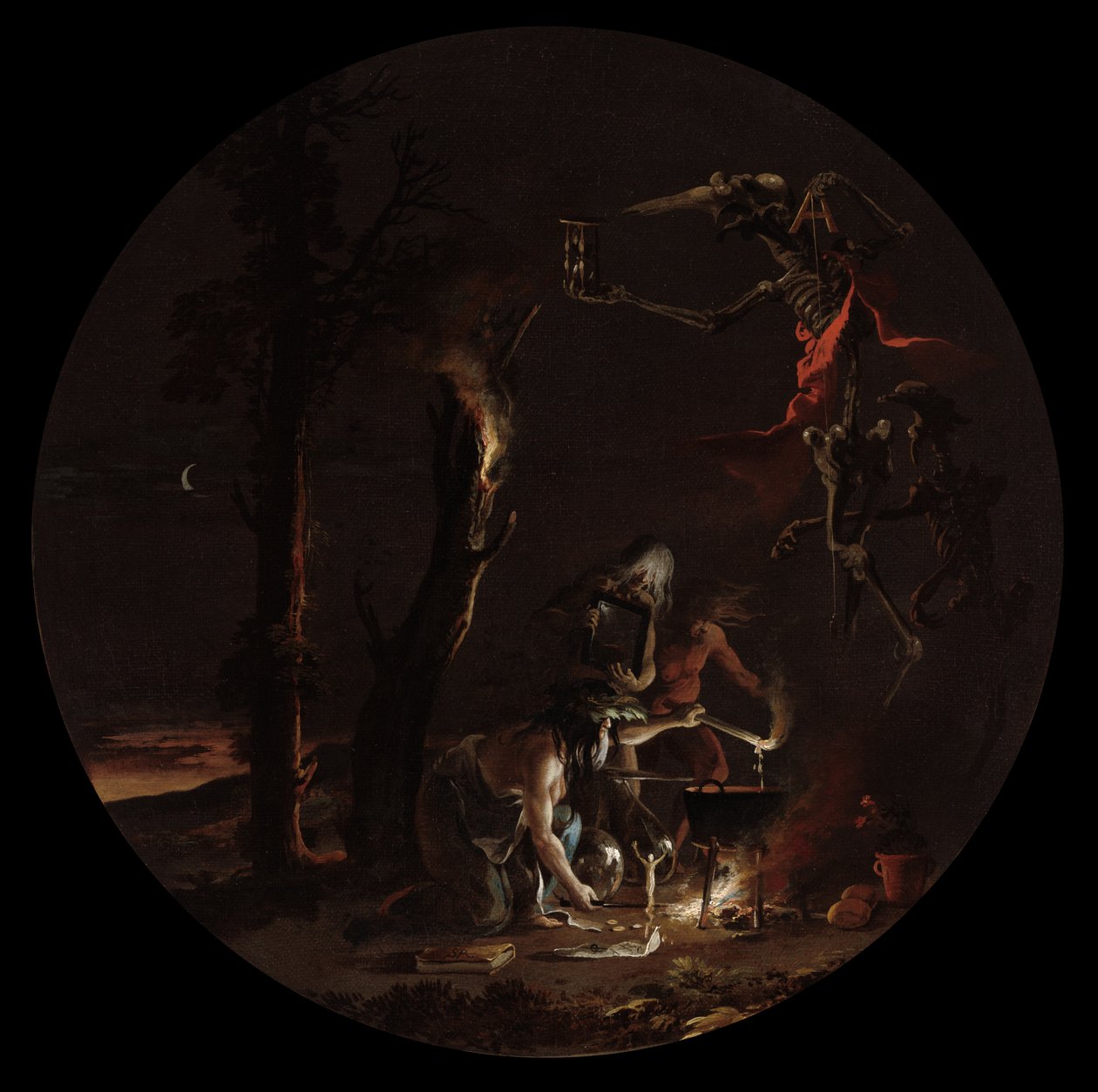 Scenes of Witchcraft: Evening av Salvator Rosa