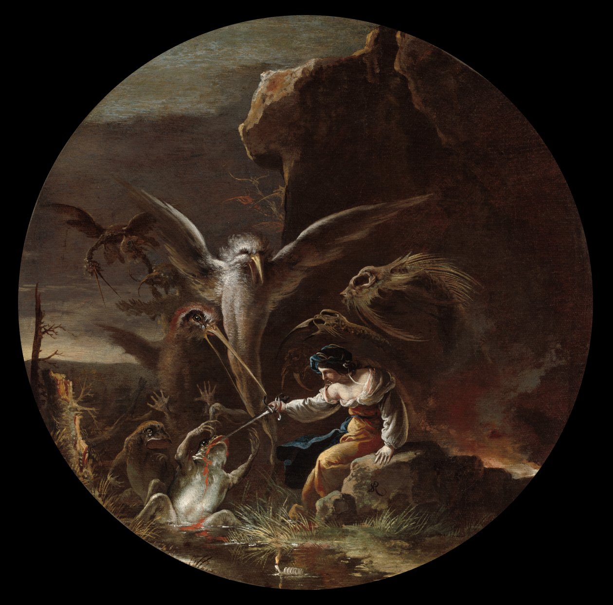 Scenes of Witchcraft: Morning av Salvator Rosa