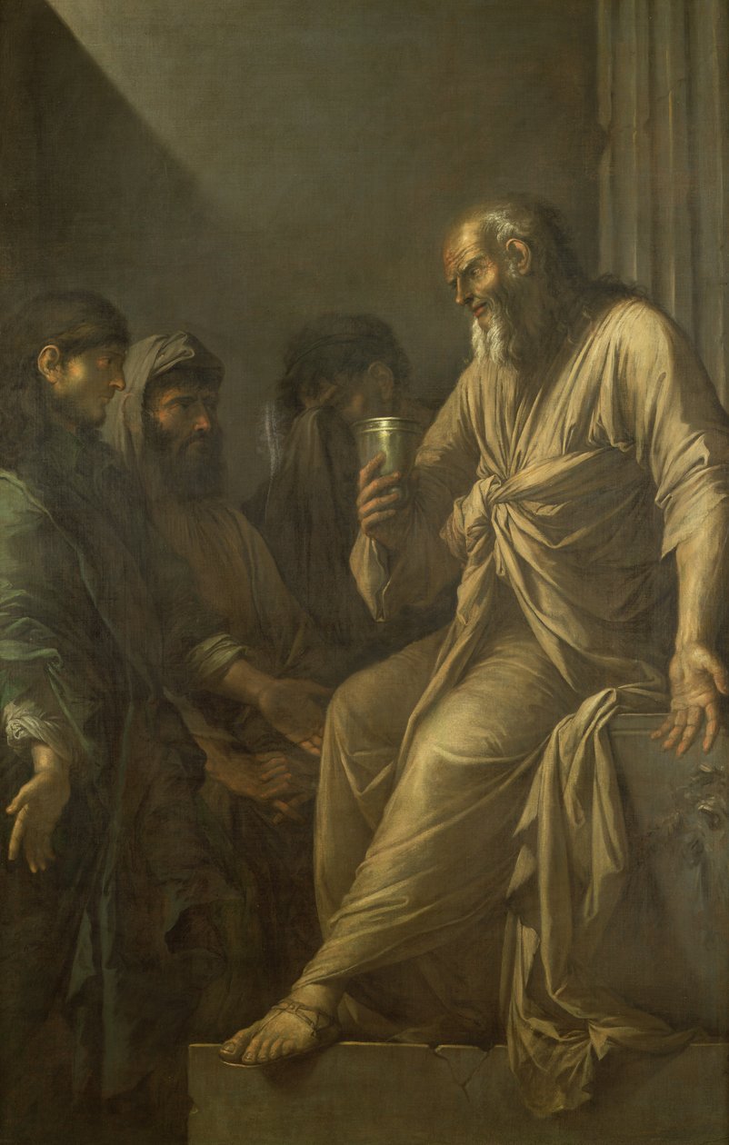 Sokrates død av Salvator Rosa