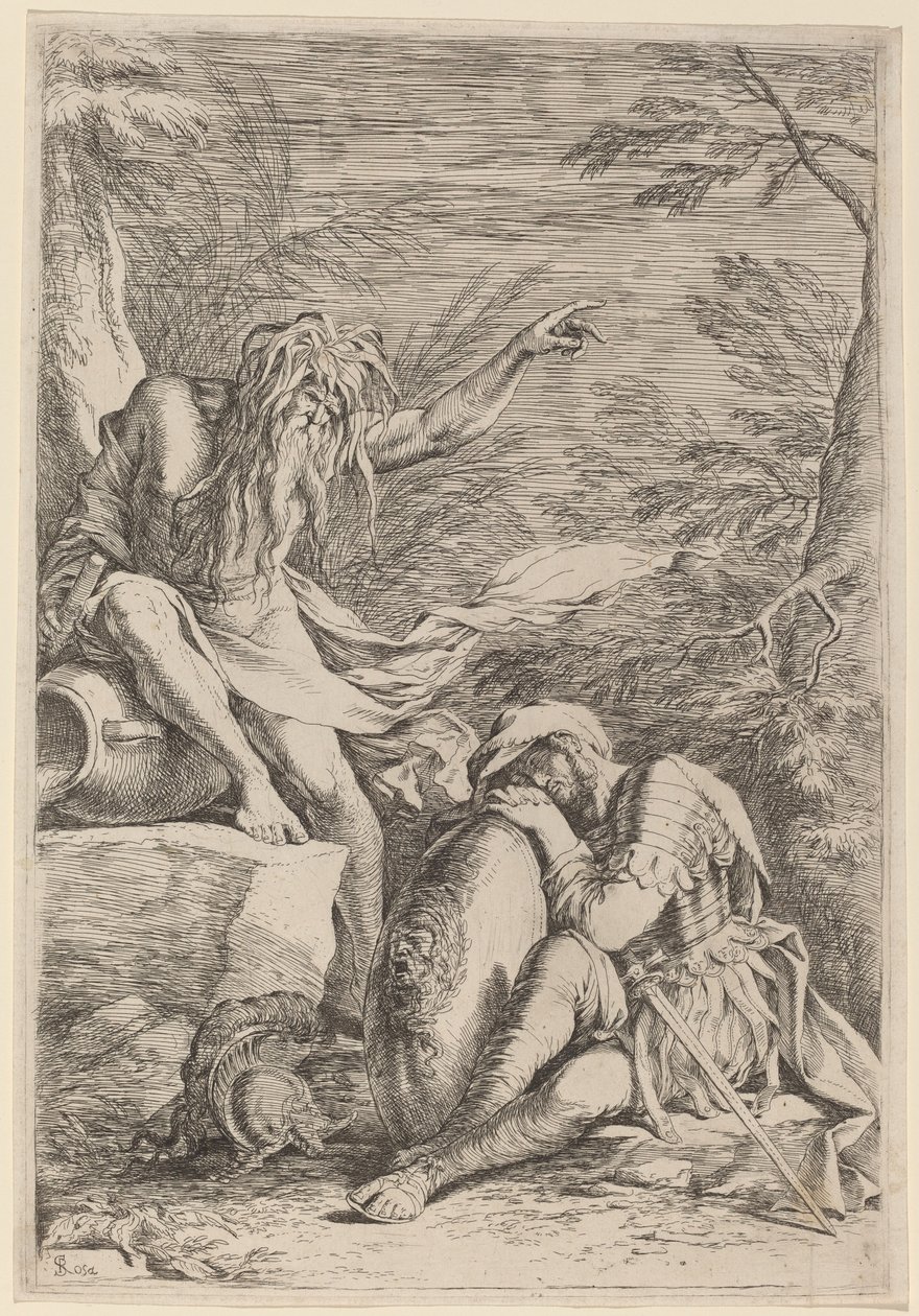 Drømmen om Aeneas av Salvator Rosa